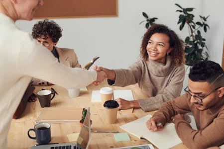 People sitting around table